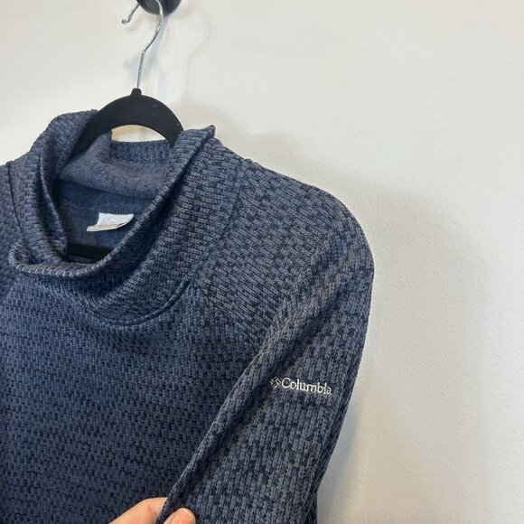 Columbia Womens Large Blue Winter Dream Shawl Neck Pullover Fleece Lined Blue - Picture 4 of 9